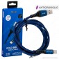 Immagine 1 - V-Tac VT-5352 Gold Series USB Data Cable Type-C Cavo in Corda Colore Blu 1m - SKU 8633