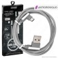 Immagine 1 - V-Tac VT-5361 Diamond Series USB Data Cable Micro USB Cavo in Corda Colore Grigio con Connettori a L 1m - SKU 8636