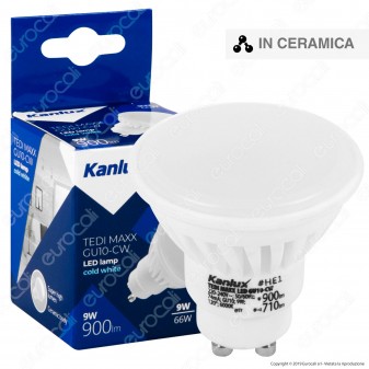 Kanlux TEDI MAXX Lampadina LED GU10 9W Faretto Spotlight 120° - mod. 23412 / 23413