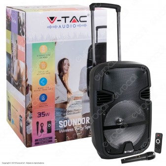 V-Tac Audio VT-6212 Soundor 12 Trolley Cassa Attiva 35W