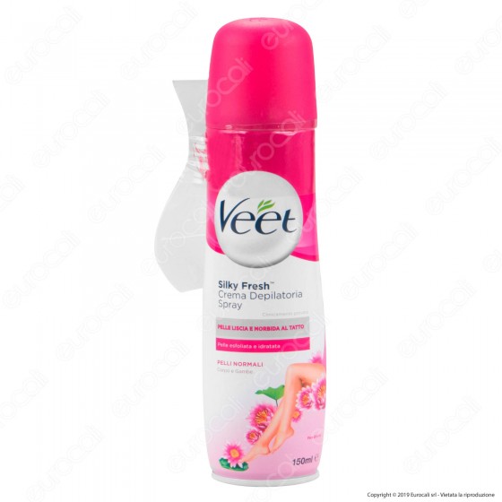 Veet Crema Depilatoria Spray Silk & Fresh Technology per Pelli Normali - Flacone da 150ml Veet Crema Depilatoria Spray Silk & Fresh Technology per Pelli Normali - Flacone da 150ml