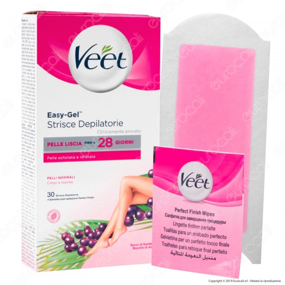 Veet Strisce Depilatorie Corpo Easy Gelwax Technology per Pelli Normali - Confezione 30pz Veet Strisce Depilatorie Corpo Easy Gelwax Technology per Pelli Normali - Confezione 30pz