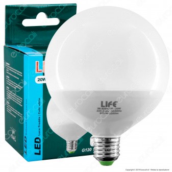 Life Lampadina LED E27 20W Globo G120 - mod. 39.920421F