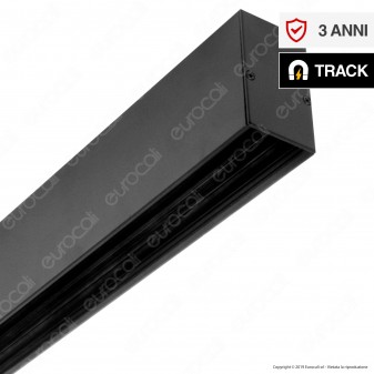 V-Tac Binario in Alluminio Nero per Track Lights Magnetiche Lunghezza 1000mm - SKU 7951