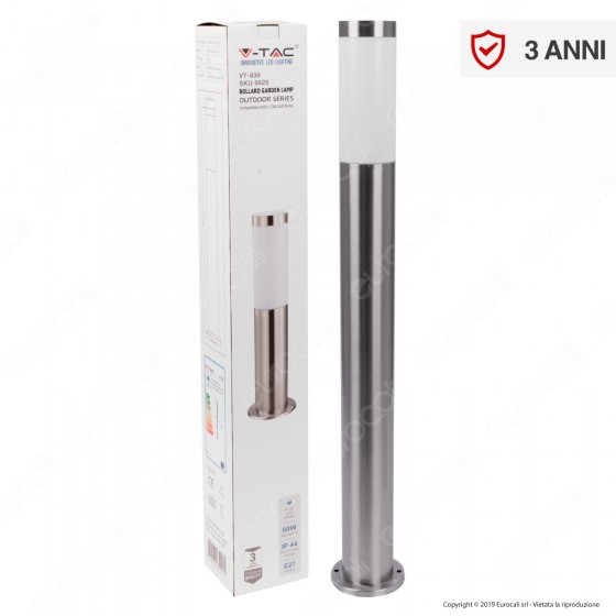 V-Tac VT-838 Portalampada Rotondo da Giardino per Lampadine E27 con V-Tac VT-838 Portalampada Rotondo da Giardino per Lampadine E27 con