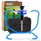Immagine 1 - Atomic Kit Narghilè da Viaggio Colore Blu con 2 Hose e Custodia -