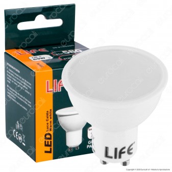 Life PAR16 Lampadina LED GU10 7W Faretto Spotlight 100° - mod. 39.910249c / 39.910249N / 39.910249F 