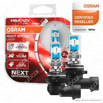 Osram Night Breaker Laser 51W - 2 Lampadine HB4