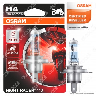 Osram Night Racer 110 per Moto 60/55W - Lampadina H4