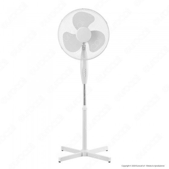 V-Tac VT-4016-3 Ventilatore a Piantana 40W 3 Pale in Plastica Colore V-Tac VT-4016-3 Ventilatore a Piantana 40W 3 Pale in Plastica Colore