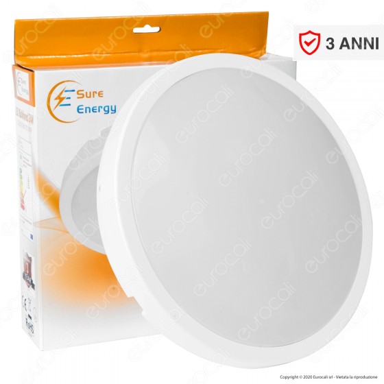 Sure Energy Plafoniera LED 24W Forma Circolare IP65 IK10 con Driver - mod. T751 Sure Energy Plafoniera LED 24W Forma Circolare IP65 IK10 con Driver - mod. T751
