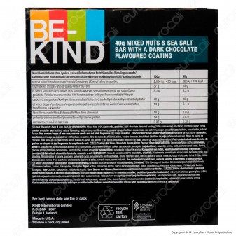 Be-Kind Snack con Cioccolato Fondente, Frutta Secca e Sale Marino - 1