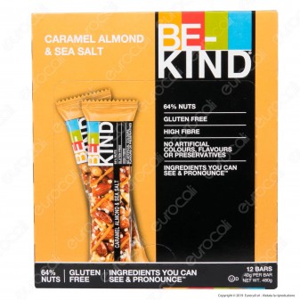 Be-Kind Snack con Caramello, Mandorle e Sale Marino - 1 Barretta da