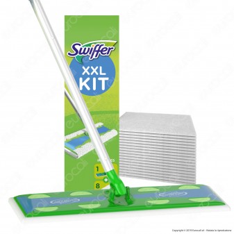 Kit Swiffer XXL Scopa con 8 Panni di Ricambio per la Pulizia del Pavimento