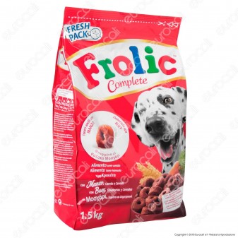 Frolic Cibo Semi Umido per Cani con Manzo, Carote e Riso - Sacchetto