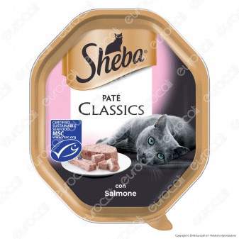 Sheba Paté Classic Cibo per Gatti al Gusto Salmone - 22 Vaschette da