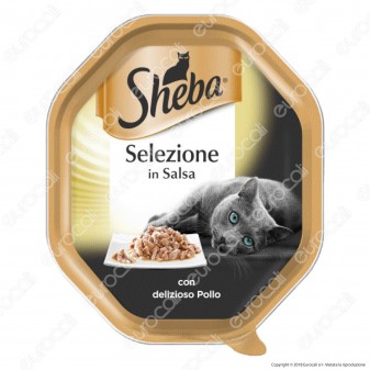 Sheba Selezione in Salsa Cibo per Gatti al Gusto Pollo - 22 Vaschette