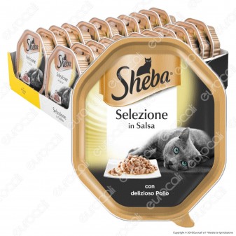 Sheba Selezione in Salsa Cibo per Gatti al Gusto Pollo - 22 Vaschette