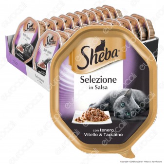 Sheba Selezione in Salsa Cibo per Gatti al Gusto Vitello e Tacchino -