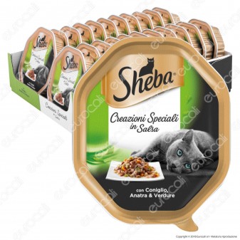 Sheba Creazioni Speciali in Salsa Cibo per Gatti con Coniglio, Anatra