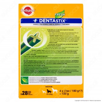 Pedigree Dentastix Fresh Medium per l'igiene orale del cane -