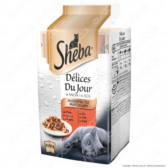 Sheba Delices Du Jour Selezione Gustosa Cibo per Gatti al Gusto