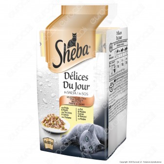 Sheba Delices Du Jour Selezione Deliziosa Cibo per Gatti al Gusto