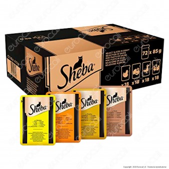 Sheba Selezione in Gelatina Cibo per Gatti con Pollo, Tacchino