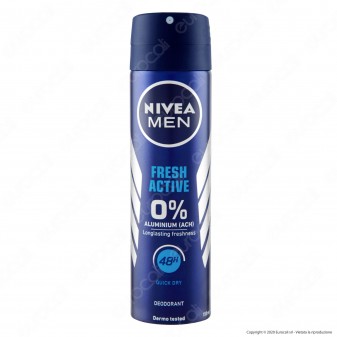 Nivea Men Deodorante Spray Fresh Active - Flacone da 150ml