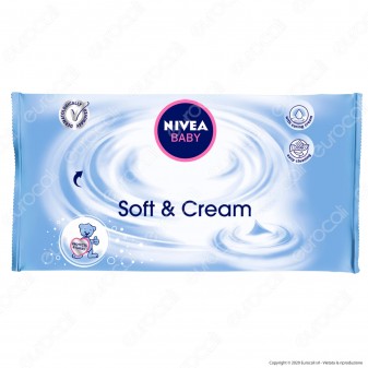 Nivea Baby Soft & Cream Salviettine Detergenti - Confezione da 63pz