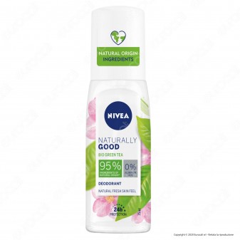 Nivea Naturally Good BIO Deodorante Spray con Green Tea - Flacone da 50ml