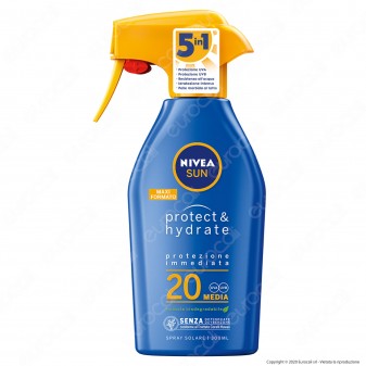 Nivea Sun Spray Solare Protect & Hydrate FP 20 - Flacone da 300ml