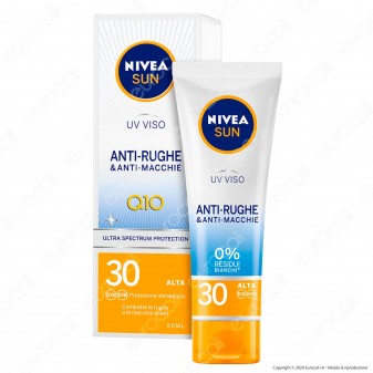 Nivea Sun Crema UV Viso Anti-Rughe & Anti-Macchie FP30 - Flacone da 50ml