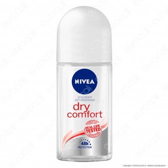 Nivea Dry Comfort Deodorante Antitraspirante Roll-On - Flacone da 50ml