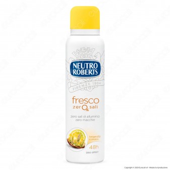 Neutro Roberts Deodorante Spray Fresco Zero Sali Essenza Frizzante- Flacone da 150ml