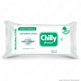 Chilly Salviettine Intime Biodegradabili Formula Fresca - Confezione