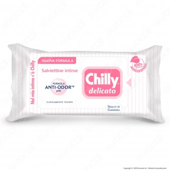 Chilly Salviettine Intime Biodegradabili Formula Delicata -