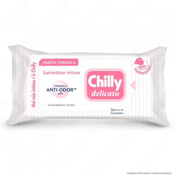 Chilly Salviettine Intime Biodegradabili Formula Delicata -