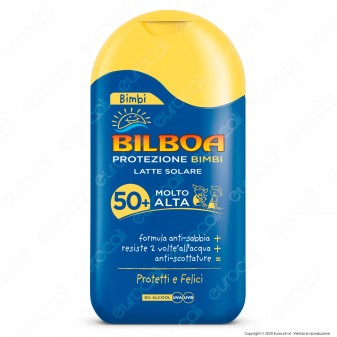 Bilboa Latte Solare Bimbi Protezione Altra SPF50+ - Flacone da 200ml