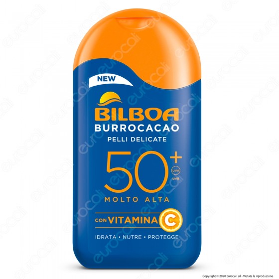 Bilboa Latte Solare Burrocacao Protezione Molto Alta SPF 50+ Pelli