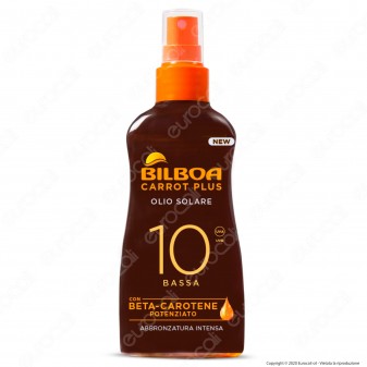 Bilboa Olio Solare Carrot Plus Protezione Bassa SPF10 - Flacone da 200ml
