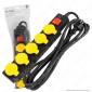 Immagine 1 - V-Tac VT-1125-3 Multipresa IP44 5 Posti con Prese Schuko da Giardino