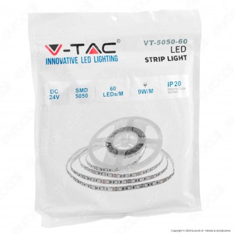 V-Tac VT-5050-60 Striscia LED SMD 5050 24V Multicolore RGB