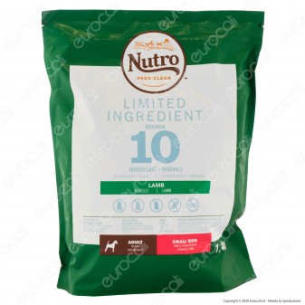 Nutro Limited Ingredient con Agnello Cibo per Cani Adulti Taglia Piccola - Busta da 1,4Kg