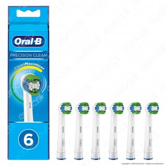 Oral-B Precision Clean Testine di Ricambio per Spazzolino Elettrico - Confezione da 6 Testine