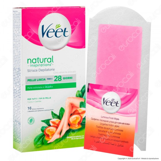 Veet Strisce Depilatorie Corpo Natural Inspiration - Confezione 16pz Veet Strisce Depilatorie Corpo Natural Inspiration - Confezione 16pz