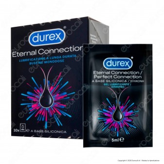 Durex Eternal Connection Gel Lubrificante Lunga Durata - Scatola da 10 Bustine Monouso