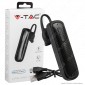 Immagine 1 - V-Tac VT-6700 Auricolare Bluetooth Headset Colore Nero - SKU 7700
