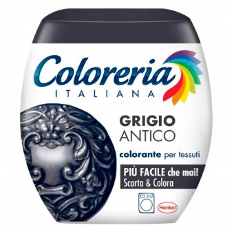 Grey Coloreria Italiana Colorante per Tessuti per Lavatrice Colore Grigio Antico - Confezione Monodose