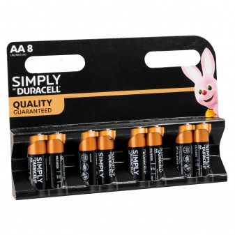 Duracell Simply Alcaline Stilo AA - Blister 8 Batterie